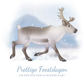 Schattige rendier kerstkaart