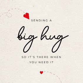 Sending a big hug for you zomaar kaart