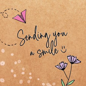 Sending you a smile - kraft - zomaarkaart