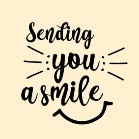 Sending you a smile - positive - zomaarkaart