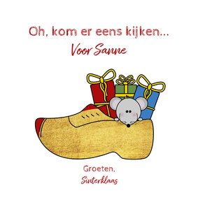 Sinterklaas muisje in een klomp