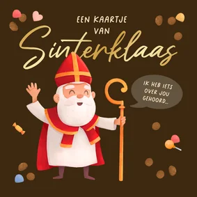 Sinterklaaskaart sint snoep zoet liefs schoencadeau
