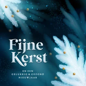 Sjieke kerstkaart kerstboom takken