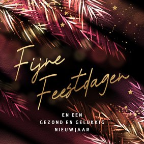 Sjieke nieuwjaarskaart sprankelende kersttakken