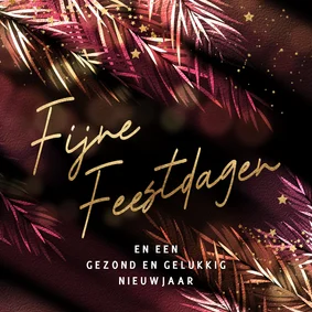 Sjieke nieuwjaarskaart sprankelende kersttakken