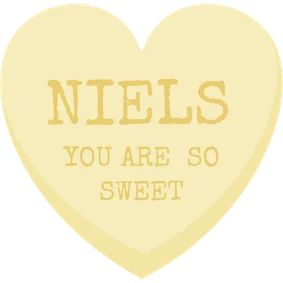 Snoephartje valentijnskaart met naam en eigen tekst