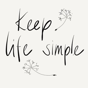 Spreukenkaart - Keep life simple