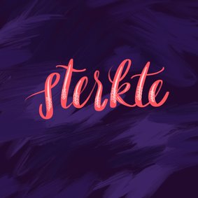 Sterkte handlettering