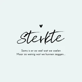 Sterkte kaart algemeen medeleven moeilijke tijd hartje