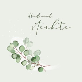 Sterkte kaart eucalyptus waterverf groen condoleance