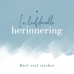 Sterkte kaart herdenking waterverf stijlvol liefde