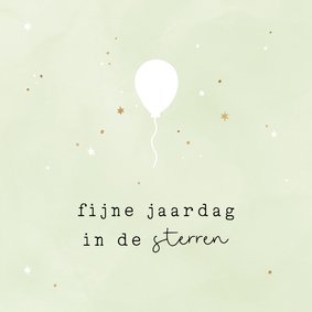 Sterkte kaart jaardag stilgeboren baby ballon groen