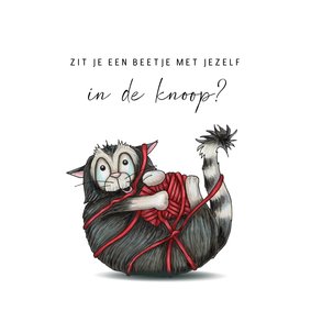 Sterkte kaart kat in de knoop