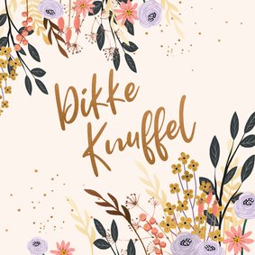 Sterkte kaart met bloemen en takjes