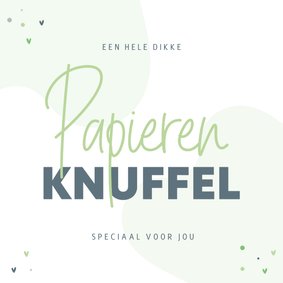 Sterkte kaart met papieren knuffel