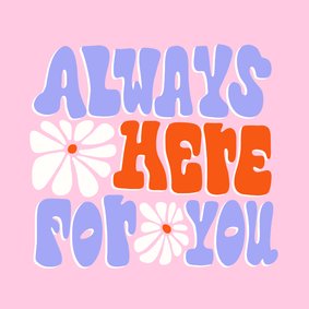 Sterkte kaart typografie always here for you