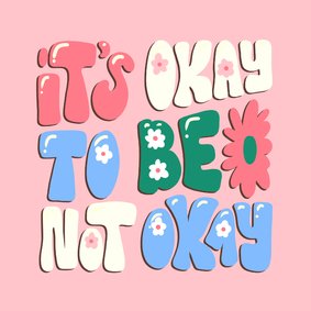 Sterkte kaart typografie it's ok to be not ok