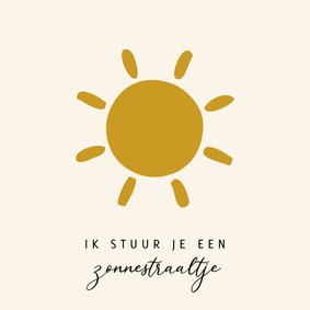 Sterkte kaart zonnestraaltje "Zon"