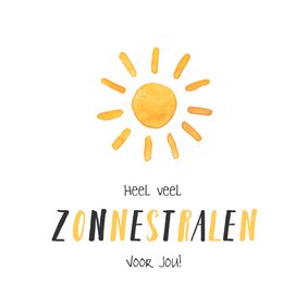 Sterkte kaart zonnestralen moeilijke tijd beterschap zon