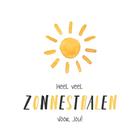 Sterkte kaart zonnestralen moeilijke tijd beterschap zon