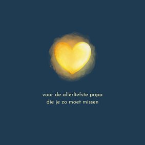 Sterkte vaderdagkaart gloeiend hart voor je liefste papa