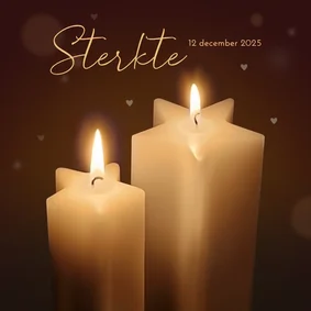 Sterktekaart 2 ster kaarsen