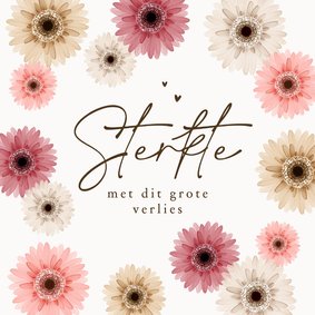 Sterktekaart gerbera bloemen stijlvol sterkte verlies