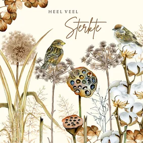 Sterktekaart herfst vogels