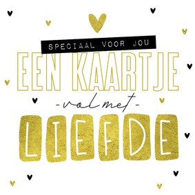 Sterktekaart hip vol met liefde vriendschap goud