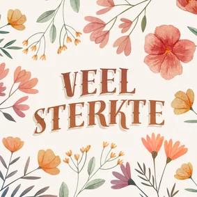 Sterktekaart kleurrijke bloemen 