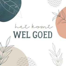 Sterktekaart met lijntekening van planten