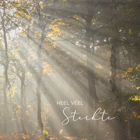 Sterktekaart met zonnestralen