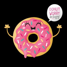 Sterktekaart opbeurend donut worry