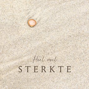 Sterktekaart strand met schelp
