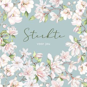 Sterktekaart witte bloesemtakken