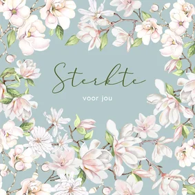 Sterktekaart witte bloesemtakken