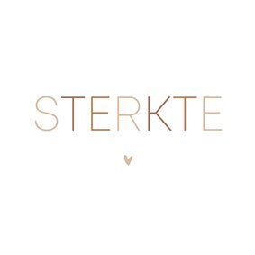 Sterktekaartje met sterkte in natuurlijke kleuren en hartje