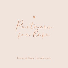 Stijlvol minimalistisch geregistreerd partnerschap hartje