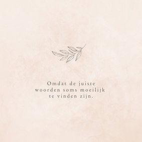 Stijlvolle kaart voor Moederdag bij overlijden van moeder