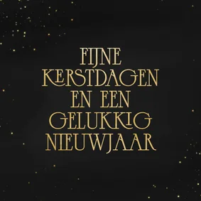 Stijlvolle kerstkaart antraciet gouden kerstwens stipjes