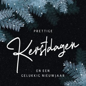 Stijlvolle kerstkaart kersttakken 