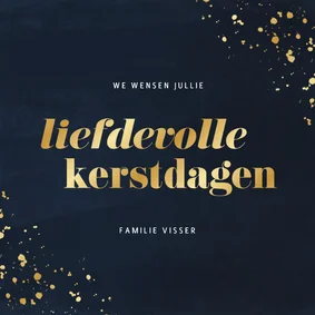 Stijlvolle kerstkaart waterverf liefdevolle kerstdagen