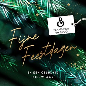 Stijlvolle kerstkaart zakelijk met logo