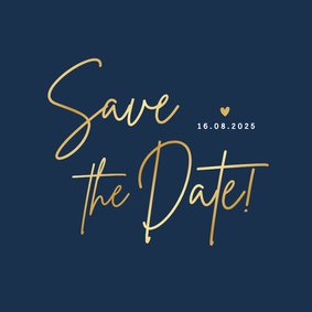 Stijlvolle minimalistische Save the Date kaart met datum