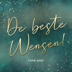 Stijlvolle nieuwjaarskaart met goud - De beste wensen