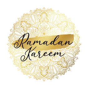 Stijlvolle Ramadan kaart illustratie hennah goud 