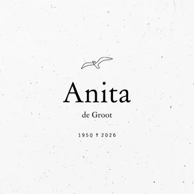 Stijlvolle rouwkaart met een silhouet van een vogel