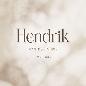 Stijlvolle rouwkaart met schaduw van boom