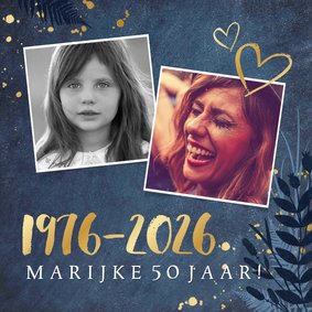 Stijlvolle uitnodiging voor je 50ste verjaardag met 1976