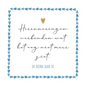 Stijlvolle vaderdagkaart verlies vader hartjes watercolor